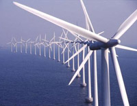 Three bladed wind turbines. Source: Alternative Energy News