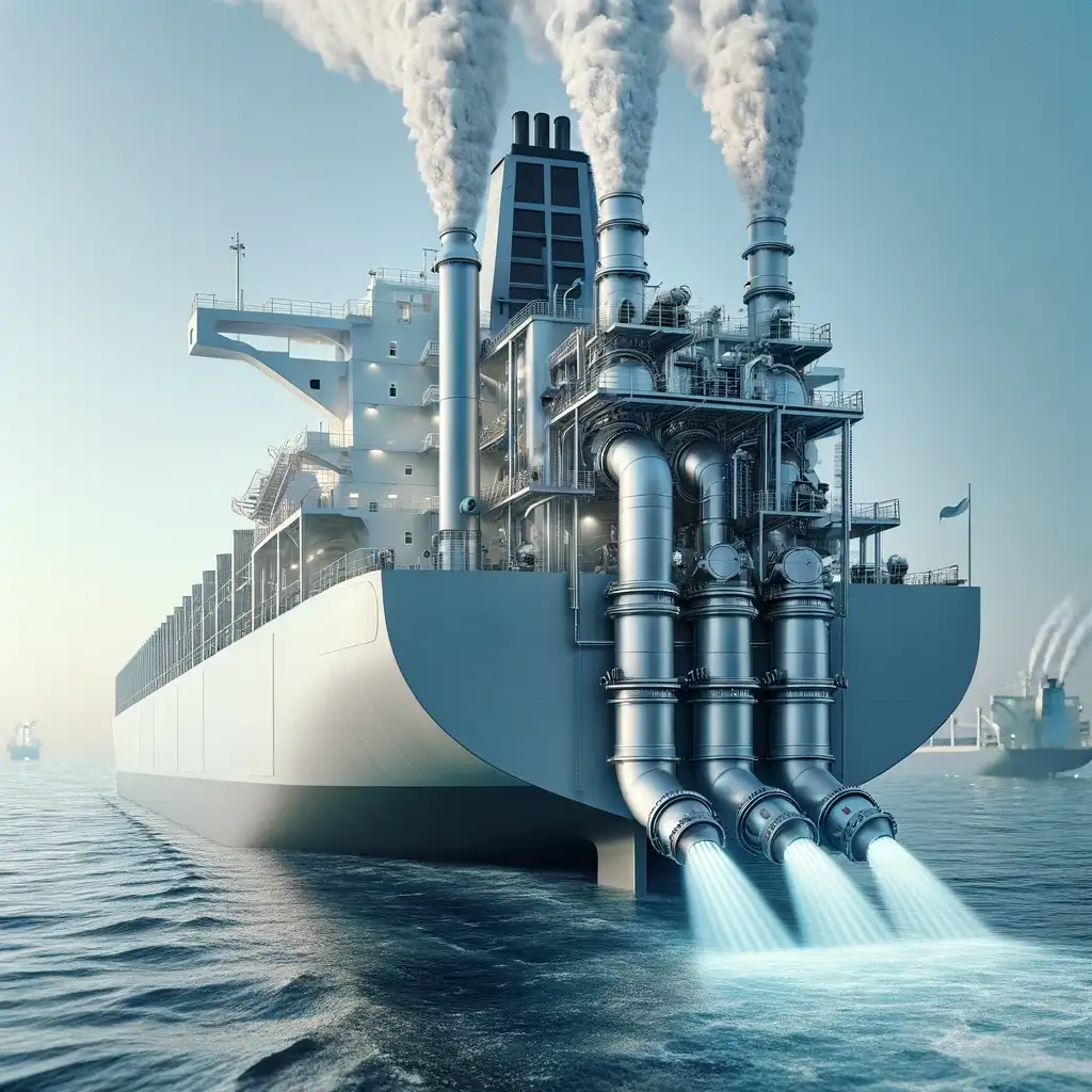shipboard carbon capture concept dalle